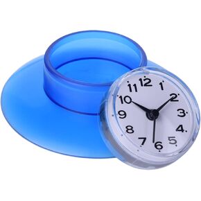Tbest Bathroom Kitchen Mirror Suction Wall Clock Shower Quartz Clocks Decoration White (Green)