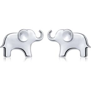 S925 Sterling Silver Lovely Elephant Stud Earring Jewelry for Women