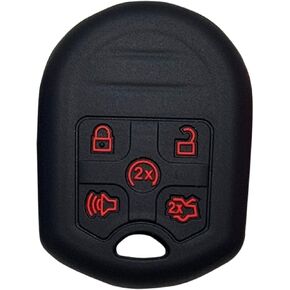 Key Fob Cover for Ford Expedition: 5 Buttons Key Fob Case Fit for Ford Expedition Flex Taurus 2013 2014 2015 2016 2017 2018 2019丨Remote Protective CWTWB1U793 164-R8000 164R-8073 5912512 (Black)
