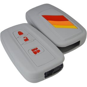 Sport Racing Stripes Key Fob Cover for Toyota TRD 4Runner Corolla GR RAV4 Highlander CHR RAV4 Camry Prius Prado Highlander Prime C V AWD 3 Buttons Remote