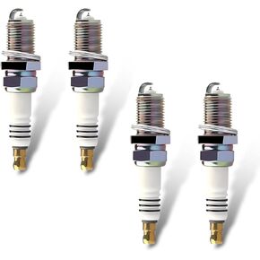 4 PCS Auto Spark Plugs, Durable Vehicle Spark Plug Replacement #5464 BKR5EIX-11, Auto Engine Parts Tools Accessories, Compatible with Honda, Mazda, Lexus (Silver)