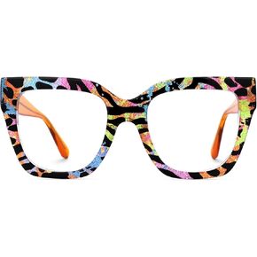 Zeelool Square Blue Light Glasses for Women Stylish Eyeglasses Frames Non Prescription Trendy Designer Thick Eyewear