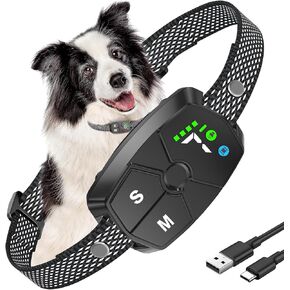 Dog Bark Collar, JeaTone Bark Collar for Large Medium Small Dogs, Smart Anti Barking Training Collar with 7 Adjustable Sensitivity, IPX7 Weatherproof, Black