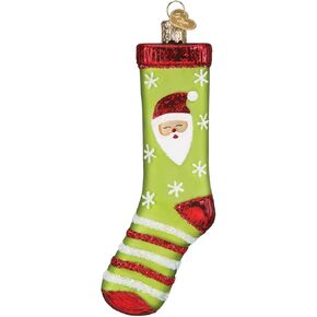 Old World Christmas Christmas Sock Glass Blown Ornaments for Christmas Tree