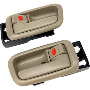 MADAT Interior Door Handle with Frame Fit for Toyota Tundra 2000-2006 Front Left and Right Side Interior Door Handles W/Bezel Replace 692060C010B2 69206-0C010-B2 Beige 2 Pack