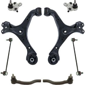 TRQ Front Steering & Suspension Kit Ball Joint Control Arm Sway Bar Stabilizer Link Tie Rod Compatible with 2012 Honda Civic