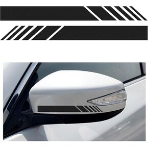 Augeny 2 PCS Car Rear View Mirror Stickers, Waterproof Vinyl Auto Side Rearview Mirror Stripes, Universal Reflective Anti-Collision Striped Warning Decal for Most Vehicles (Pink) in Kuwait