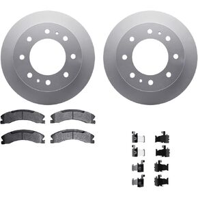 Dynamic Friction Company Rear Brakes Pads and Rotors Kit| Rear Brakes Rotors| 5000 Advanced Rear Rotors and Brake Pads Kit| Brake Kit|Hardware| Fit 2011-2019 Chevrolet Silverado 2500, 3500