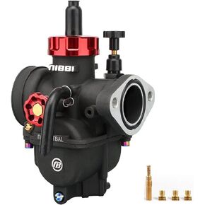 NIBBI Motorcycle Carburetor PE28FL Own Flange 150CC 200CC 250CC Carburetor 28mm With Carburetor Jets Fit Honda Yamaha Suzuki Kawasaki Motorcycle Scooter ATV Dirt Bike 150CC-250CC Horizontal Engine