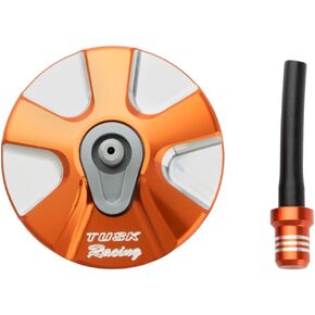 Tusk Billet Aluminum Gas Cap Orange Compatible with KTM 300 XC-W (Fuel Injected) 2019-2023