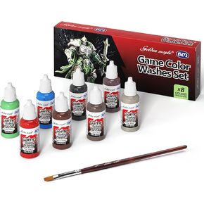 golden maple Model Paint Set, 8 Colors Face/Skin Tone Acrylic Paint Set Airbrush Paint, with a Kolinsky Miniature Brush, for Models, Miniatures, Game Figures and Crafts, 20ml, 0.67 Fl Oz