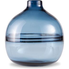 Signature Design by Ashley Lemmitt Modern Glass Vase, Blue