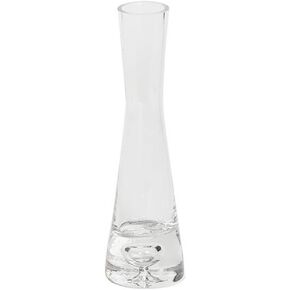 Transparent Glass Bud Vase Mini Floral Vase with Small Mouth Slim Waist Glass Flower Container Single Stem Holder for Office Home Hotel Dining Table Decor