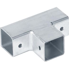12PCS 1" X 1" Slip Square Tube Coupler, Straight Line Square Tube Connector Heavy Duty Galvanized Square Tube Fittings Chain Fence Guardrail Rail for 25.4mm Square Pipe Thickness 1.2mm