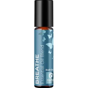 Breathe Essential Oil Roll On - Aromatherapy Essential Oil Roller with Invigorating Essential Oils - Refreshing Essential Oil Blend with Eucalyptus Peppermint Spearmint & Tea Tree Oils (1 Pack)