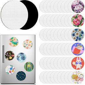 60 Pcs Magnetic Canvas Panel Mini Canvas Boards for Painting 3 Inch Small Canvases Bulk Mini Canvases DIY Decorative Magnets Painting Crafts for Fridge Locker Home Office Decor