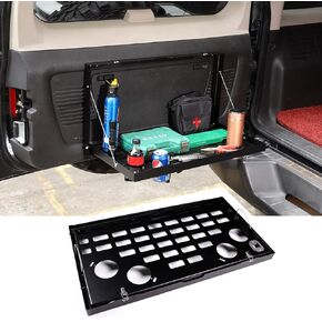 PIUGILH Fit for Hummer H3 Tailgate Table Rear Foldable Cargo Storage Shelf for Hummer H3 2005-2009, Aluminum Alloy, Storage Rack Accessories, Black,1PCS