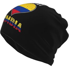 Unisex Fashion Colombia Flag Multifunction Beanie Baggy Hat Slouchy Colombian Skull Beanie for Men Women