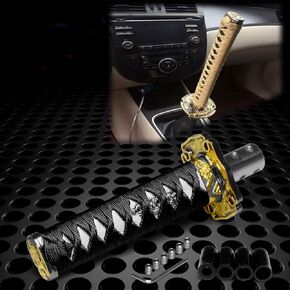 Samurai Sword Red Black Shift Knob Shifter Alloy Katana Adapters Universal 10cm