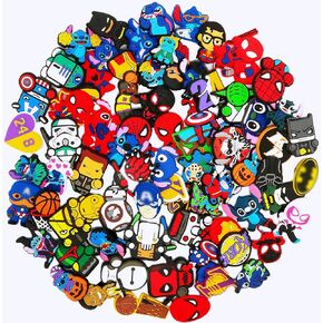 110 Pieces Pack, Shoes Charms Decorations Different No-Repeat Accessories Wristband Bracelet Girls Boys Teens Kids Birthday Party Favor Gifts