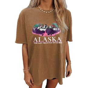 CSDAJIO Women's Graphic Oversized Tshirt Vintage Half Sleeve Round Neck Baggy Tee Summer Casual Tunic Shirt