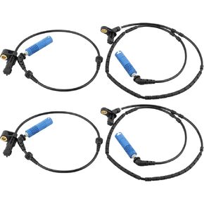 BOXI (Set of 4) Front & Rear Right & Left Side ABS Wheel Speed Sensor Fit for BMW E46 320i 323ci 323i 325ci 328ci 328i 330ci 325i 330i 330xi M3 Z4 Z8 | 34526752681 34526752682 34526752683