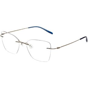 FAA'N Rimless Square Aviator Titanium Clear Fake Glasses Women Non Prescription Eyeglasses