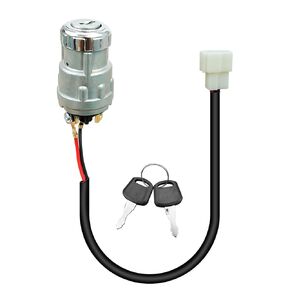 Ignition Starter Switch with Key Fits for Evolution Golf Carts Classic 2/4 Carrier 6/8 Forester 4/6 Turfman 200/800/1000 Replace 2.04.0028