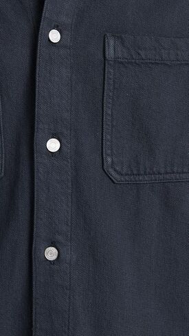 FRAME Men's Textured Terry Double Pocket Relaxed Shirt in Kuwait