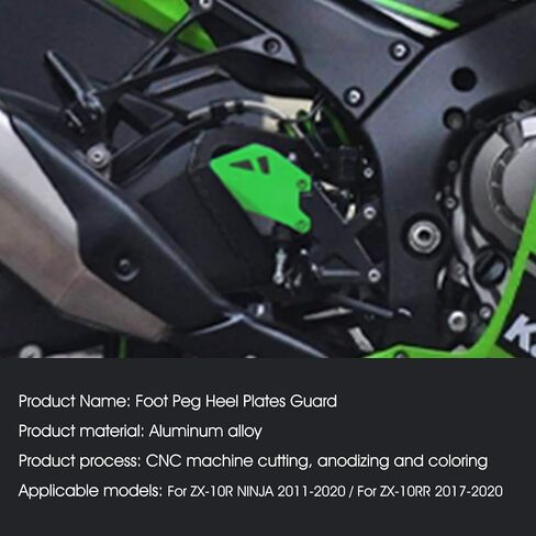 دراجة نارية القدم ربط كعب لوحات الحرس ل ZX-10R ZX10R 2011-2021 ل ZX-10RR ZX10RR 2017-2020 أسود in Kuwait