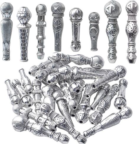 100pcs Antique Silver Cone Bead Caps Alloy Tibetan Spacer Beads Caps Flower End Caps Tassel Bead Cap Cone Bead End Caps for Jewelry DIY Making and Crafting Findings in Saudi Arabia