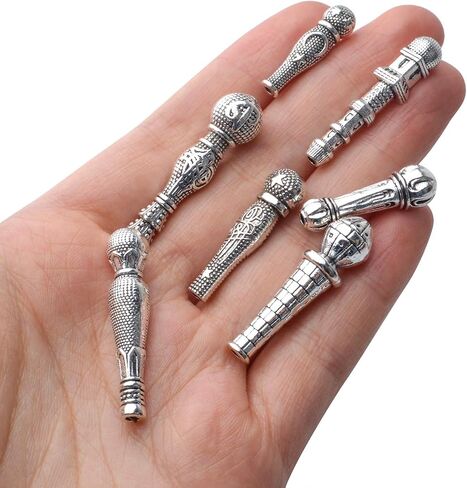 100pcs Antique Silver Cone Bead Caps Alloy Tibetan Spacer Beads Caps Flower End Caps Tassel Bead Cap Cone Bead End Caps for Jewelry DIY Making and Crafting Findings in Saudi Arabia