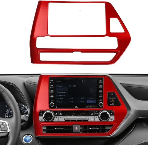 LEXLEY Carbon fiber Style Navigation Panel Screen Air Conditioning Vents Trim Interior Accessories Center Control Trim Cover For Toyota 2020-2025 Highlander XLE LE L XSE,Not Fit Limited Platinum in Kuwait