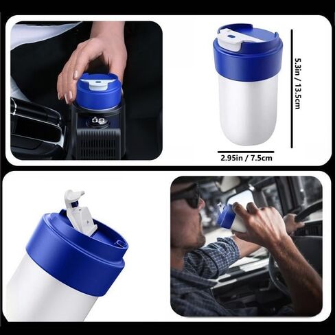 2-in-1 Smart Cooler Cups Holder, Portable Car Cooler Cup Mug Tumbler Holder Practical Small Cooler Cooling and Heating Beverage for Office,Travel,Truck,Household in Saudi Arabia