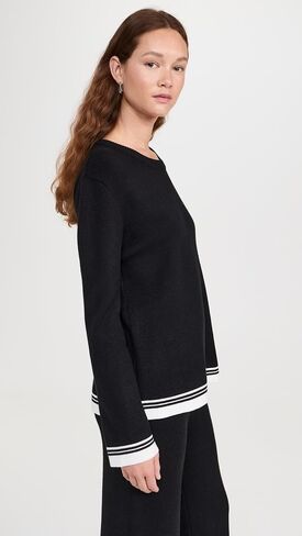 English Factory Women's Contrast Stripe Detail Knit Top in Saudi Arabia