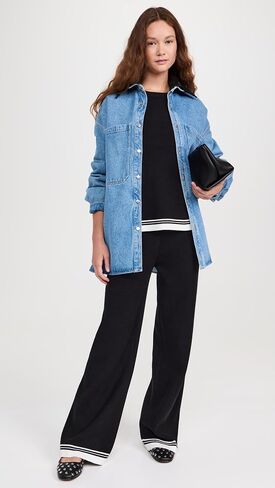 English Factory Women's Contrast Stripe Detail Knit Top in Saudi Arabia