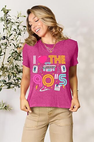 90s Shirt for Women Back to The 90's Shirt Vintage 1990s Theme Party Shirt Retro Casual Loose Tee Tops in Kuwait