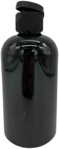 زجاجات بلاستيكية من ناتشورال فارمز سعة 8 أونصة - 12 عبوة فارغة قابلة لإعادة الملء - خالية من مادة BPA - الزيوت العطرية - العلاج العطري | قبعة سوداء فليب توب سناب - صُنعت في الولايات المتحدة الأمريكية in Kuwait