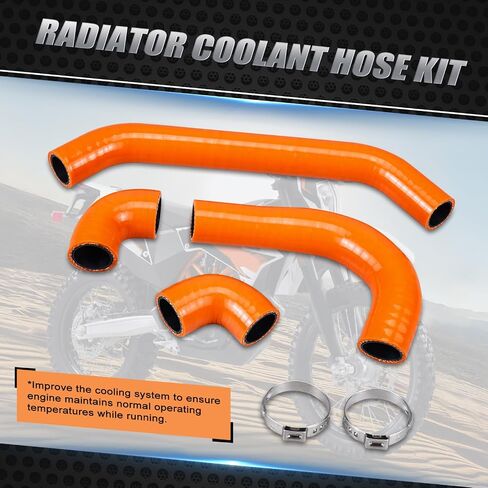 مجموعة مشابك خرطوم مبرد المبرد من السيليكون الأسود متوافقة مع KTM 250 300 XC SX 2023-2024 250 300 EXC XCW 2024، متوافقة مع Husqvarna 300 TX 2023-2024 250 300 TE 2024، انظر الإعداد in Kuwait