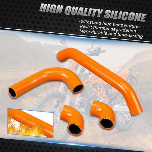 مجموعة مشابك خرطوم مبرد المبرد من السيليكون الأسود متوافقة مع KTM 250 300 XC SX 2023-2024 250 300 EXC XCW 2024، متوافقة مع Husqvarna 300 TX 2023-2024 250 300 TE 2024، انظر الإعداد in Kuwait