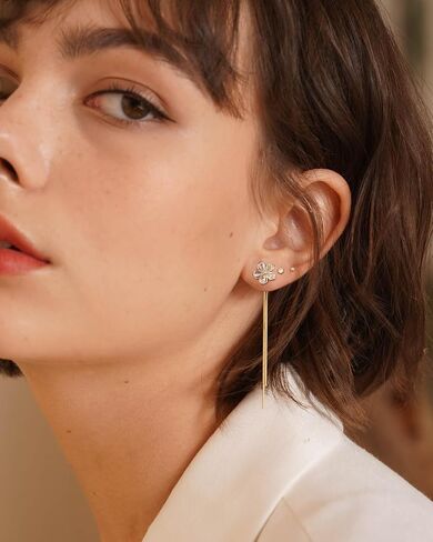 ACECHA Small Gold Hoop Earrings for Women, 14K Gold Plated Dainty Multiple Piercing Stud Earring Set Trendy Tassel Dangle Jewelry Stacks Gift in Saudi Arabia