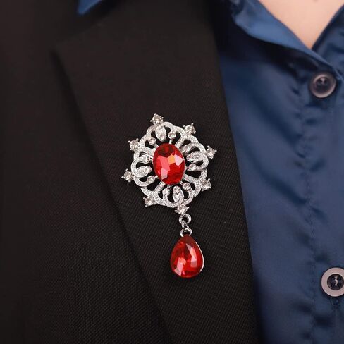 بروش صغير كلاسيكي من أحجار الراين باللون الأسود للنساء والرجال للجنسين ودبابيس ودبابيس مجوهرات بلينغ in Kuwait