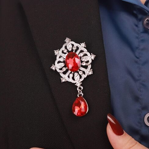 بروش صغير كلاسيكي من أحجار الراين باللون الأسود للنساء والرجال للجنسين ودبابيس ودبابيس مجوهرات بلينغ in Kuwait