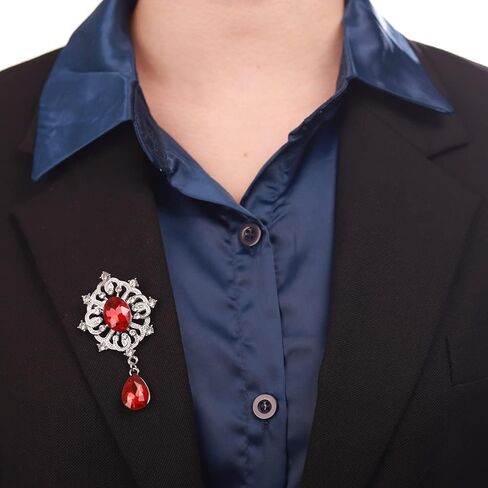 بروش صغير كلاسيكي من أحجار الراين باللون الأسود للنساء والرجال للجنسين ودبابيس ودبابيس مجوهرات بلينغ in Kuwait