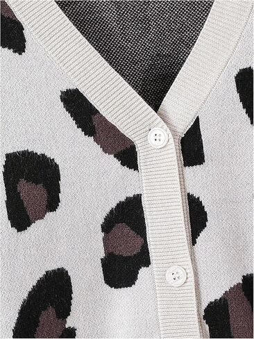 WDIRARA Girl's Strawberry Printed Button Front Long Sleeve Casual Cardigan Sweaters in Saudi Arabia