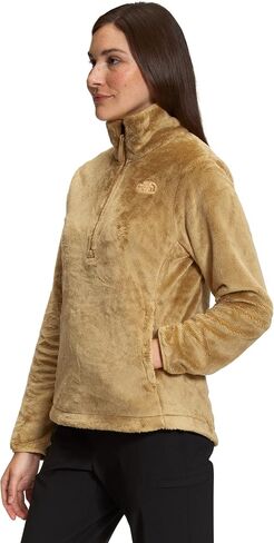 بلوفر أوسيتو ¼ سحاب للسيدات من THE NORTH FACE، لون أسمر الظبي، مقاس صغير in Saudi Arabia