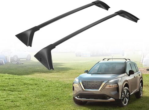 قضبان متقاطعة لرف السقف من AUXMART تناسب نيسان باثفايندر 2022-2024 مع قضبان جانبية متدفقة نقطة ثابتة 220 رطلًا من قضبان عرضية من الألومنيوم قابلة للتعديل متوافقة مع صناديق السقف وحقائب قوارب الكاياك على السطح in Kuwait