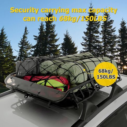 قضبان متقاطعة لرف السقف من AUXMART تناسب نيسان باثفايندر 2022-2024 مع قضبان جانبية متدفقة نقطة ثابتة 220 رطلًا من قضبان عرضية من الألومنيوم قابلة للتعديل متوافقة مع صناديق السقف وحقائب قوارب الكاياك على السطح in Kuwait