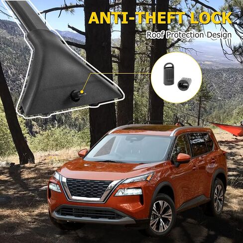 قضبان متقاطعة لرف السقف من AUXMART تناسب نيسان باثفايندر 2022-2024 مع قضبان جانبية متدفقة نقطة ثابتة 220 رطلًا من قضبان عرضية من الألومنيوم قابلة للتعديل متوافقة مع صناديق السقف وحقائب قوارب الكاياك على السطح in Kuwait