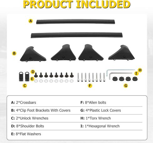 قضبان متقاطعة لرف السقف من AUXMART تناسب نيسان باثفايندر 2022-2024 مع قضبان جانبية متدفقة نقطة ثابتة 220 رطلًا من قضبان عرضية من الألومنيوم قابلة للتعديل متوافقة مع صناديق السقف وحقائب قوارب الكاياك على السطح in Kuwait